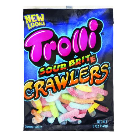 TROLLI Sour Brite Crawlers Fruit Gummi Candy 5 oz 03851